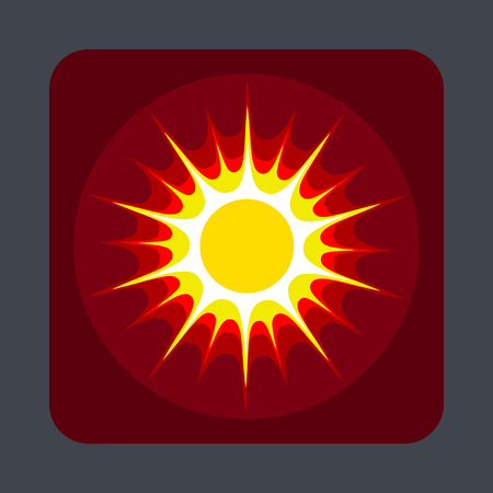 Sun concept background, cartoon styleのイラスト素材