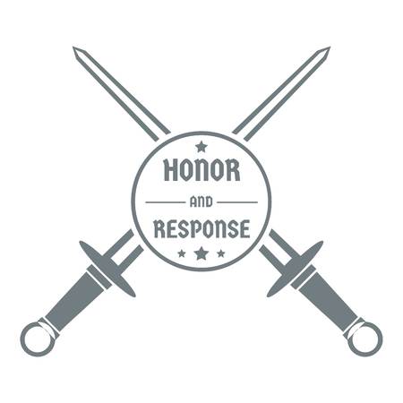 Sword logo, simple gray styleのイラスト素材