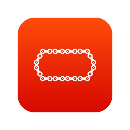 Bicycle chain icon digital red for any design isolated on white vector illustrationのイラスト素材