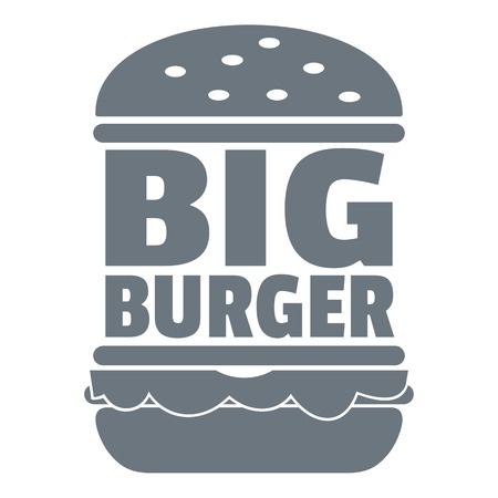 Big burger logo. Simple illustration of big burger vector logo for webのイラスト素材