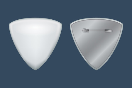 Police badge mockup. Realistic illustration of police badge vector mockup for web designのイラスト素材