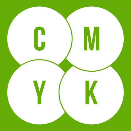 CMYK circles icon greenのイラスト素材