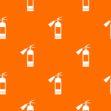 Fire extinguisher pattern repeat seamless in orange color for any design. Vector geometric illustrationのイラスト素材