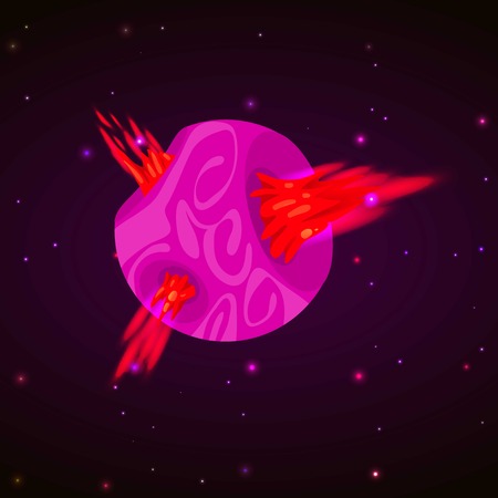 Destruction planet conceptのイラスト素材