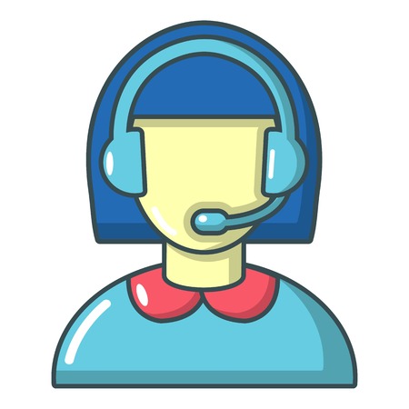 Cartoon illustration of operator icon.のイラスト素材