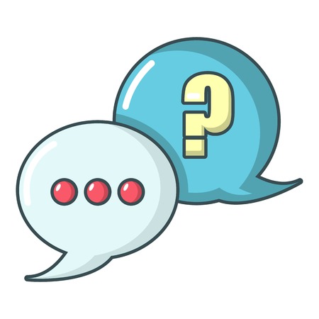 Cartoon illustration of dialog icon.のイラスト素材