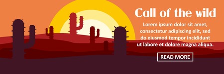 Call of the wild banner horizontal conceptのイラスト素材