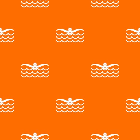 Butterfly swimmer pattern seamlessのイラスト素材