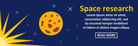 Space research banner horizontal conceptのイラスト素材