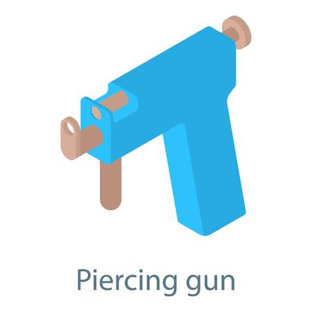 Piercing gun icon. Isometric illustration of piercing gun vector icon for webのイラスト素材