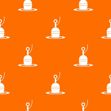 Floating bobber pattern repeat seamless in orange color for any design. Vector geometric illustrationのイラスト素材