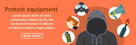 Protest equipment banner horizontal concept