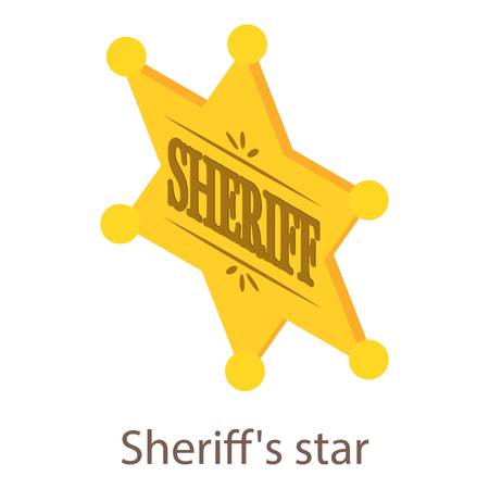 Sheriff star icon. Isometric illustration of sheriff star icon for webのイラスト素材