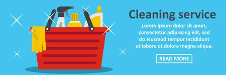 Best cleaning service banner horizontal concept. Flat illustration of best cleaning service banner horizontal vector concept for web designのイラスト素材