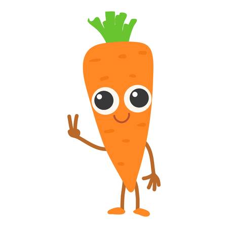Carrot icon, cartoon styleのイラスト素材