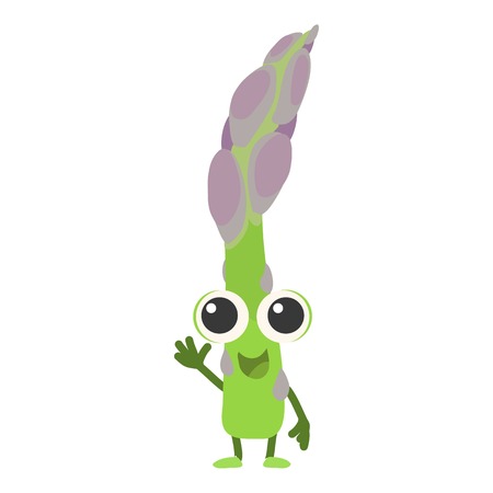 Asparagus icon. Cartoon illustration of asparagus vector icon for webのイラスト素材