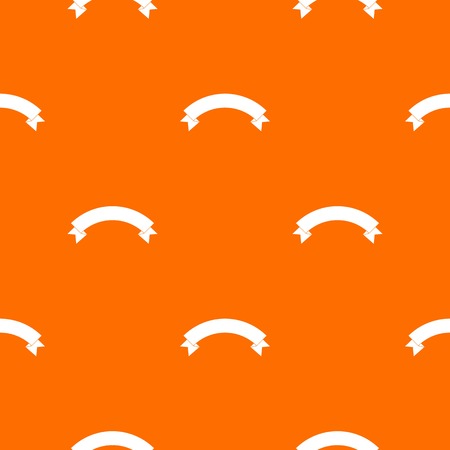 Banner ribbon pattern repeat seamless in orange color for any design. Vector geometric illustrationのイラスト素材