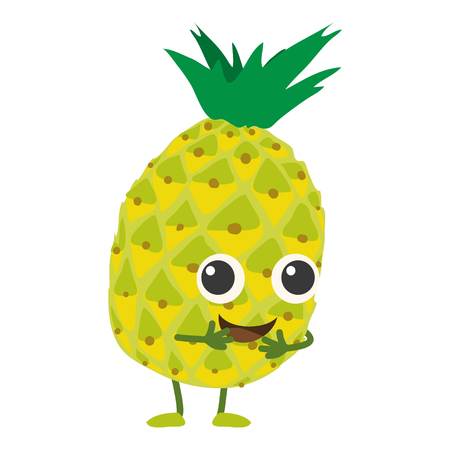 Pineapple icon, cartoon styleのイラスト素材