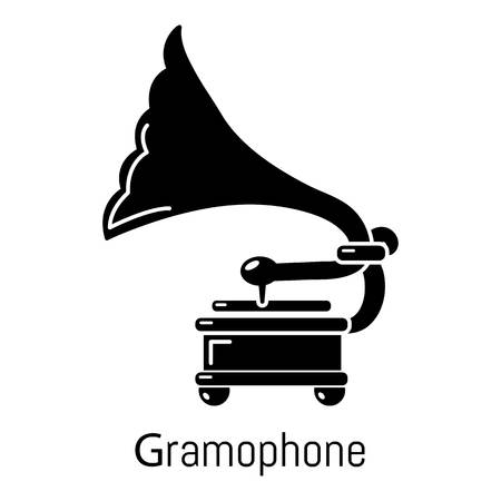 Gramophone icon. Simple illustration of gramophone vector icon for webのイラスト素材