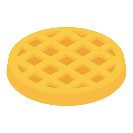 Wafer icon. Isometric illustration of wafer icon for webのイラスト素材