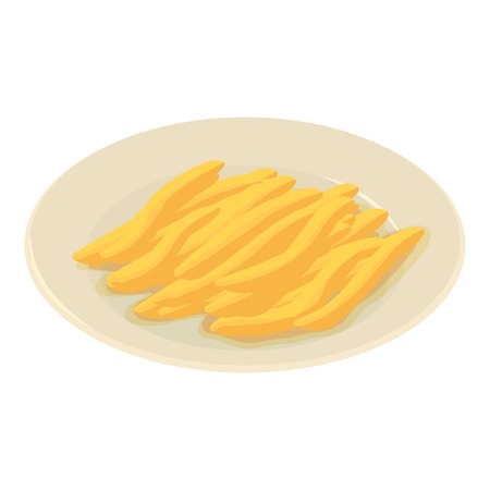 French fries icon. Isometric illustration of french fries icon for webのイラスト素材