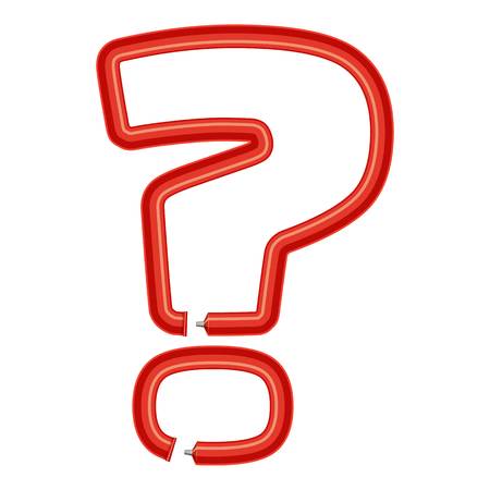 Sign question plastic tube icon. Cartoon illustration of sign question plastic tube vector icon for webのイラスト素材