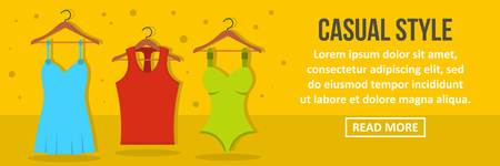 Casual style banner horizontal conceptのイラスト素材