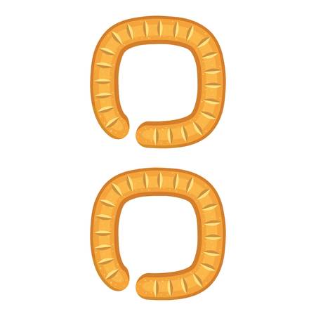 Sign colon bread icon. Cartoon illustration of sign colon bread vector icon for webのイラスト素材