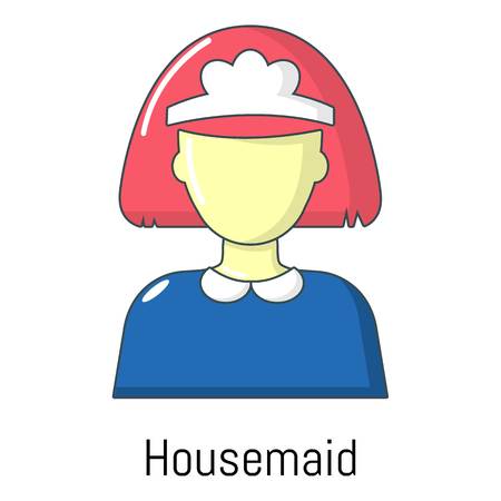 Housemaid icon. Cartoon illustration of housemaid vector icon for webのイラスト素材