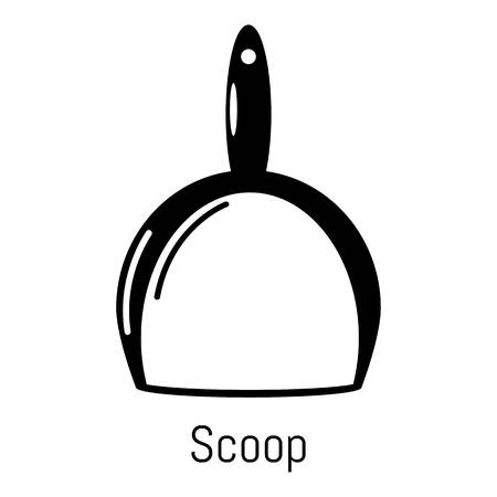 Scoop cleaning icon, simple black styleのイラスト素材