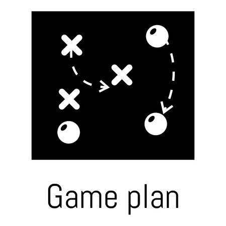Game plan icon, simple black styleのイラスト素材