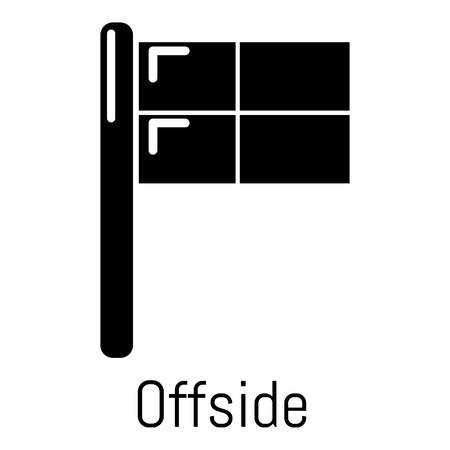 Offside icon, simple black styleのイラスト素材