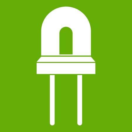 Halogen lamp icon white isolated on green background. Vector illustrationのイラスト素材