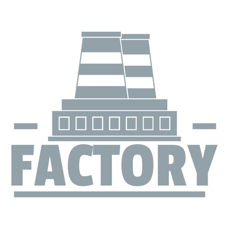 Factory logo. Simple illustration of factory vector logo for webのイラスト素材