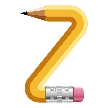Letter z pencil icon.のイラスト素材