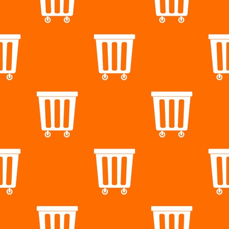 Outdoor plastic trash can pattern seamlessのイラスト素材