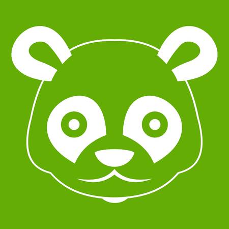 Head of panda icon greenのイラスト素材