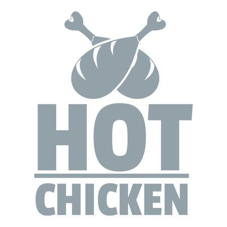 Hot chicken   simple gray styleのイラスト素材