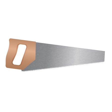 Saw icon. Realistic illustration of saw vector icon for webのイラスト素材
