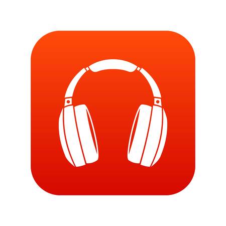 Headphones icon digital redのイラスト素材
