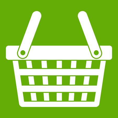 Shopping basket icon greenのイラスト素材