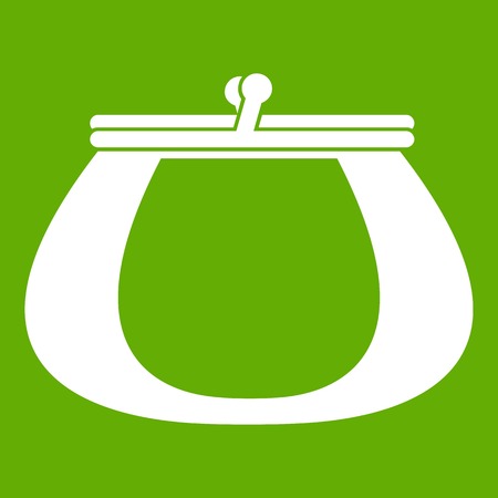 Retro purse icon greenのイラスト素材