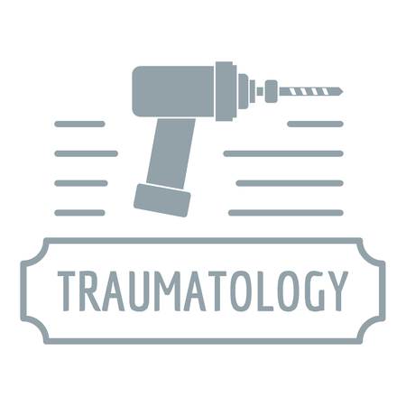 Correction traumatology logo, simple gray styleのイラスト素材