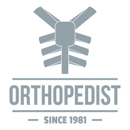 Spine orthopedic logo, simple gray styleのイラスト素材