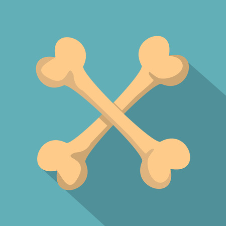 Bone icon, flat styleのイラスト素材