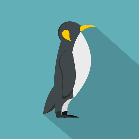 Penguin icon, flat styleのイラスト素材