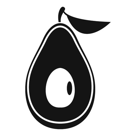 Avocado icon. Simple illustration of avocado vector icon for webのイラスト素材