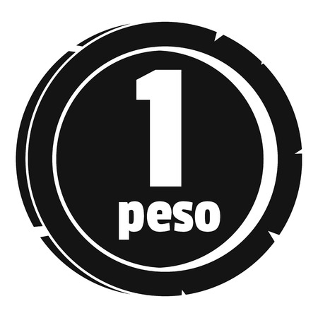 Peso icon. Simple illustration of peso vector icon for webのイラスト素材