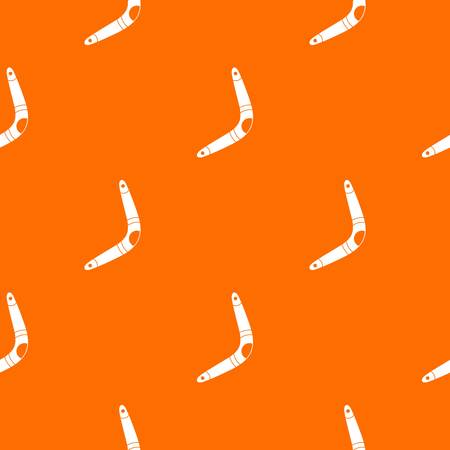 Boomerang pattern repeat seamless in orange color for any design. Vector geometric illustrationのイラスト素材