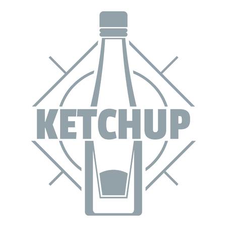 Ketchup logo. Simple illustration of ketchup vector logo for webのイラスト素材
